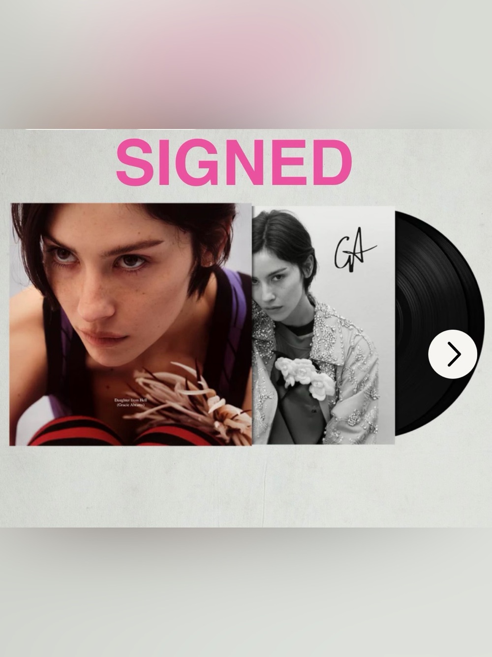 SIGNED & SEALED Gracie Abrams Daughter from Hell Vinyl Record w/ Signed Art Card